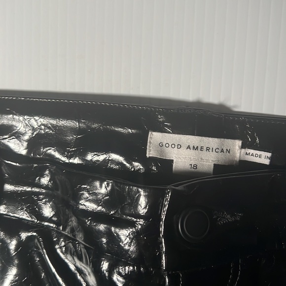 GOOD LEGS FLARE FAUX LEATHER PANTS sz 18 - Picture 6 of 9